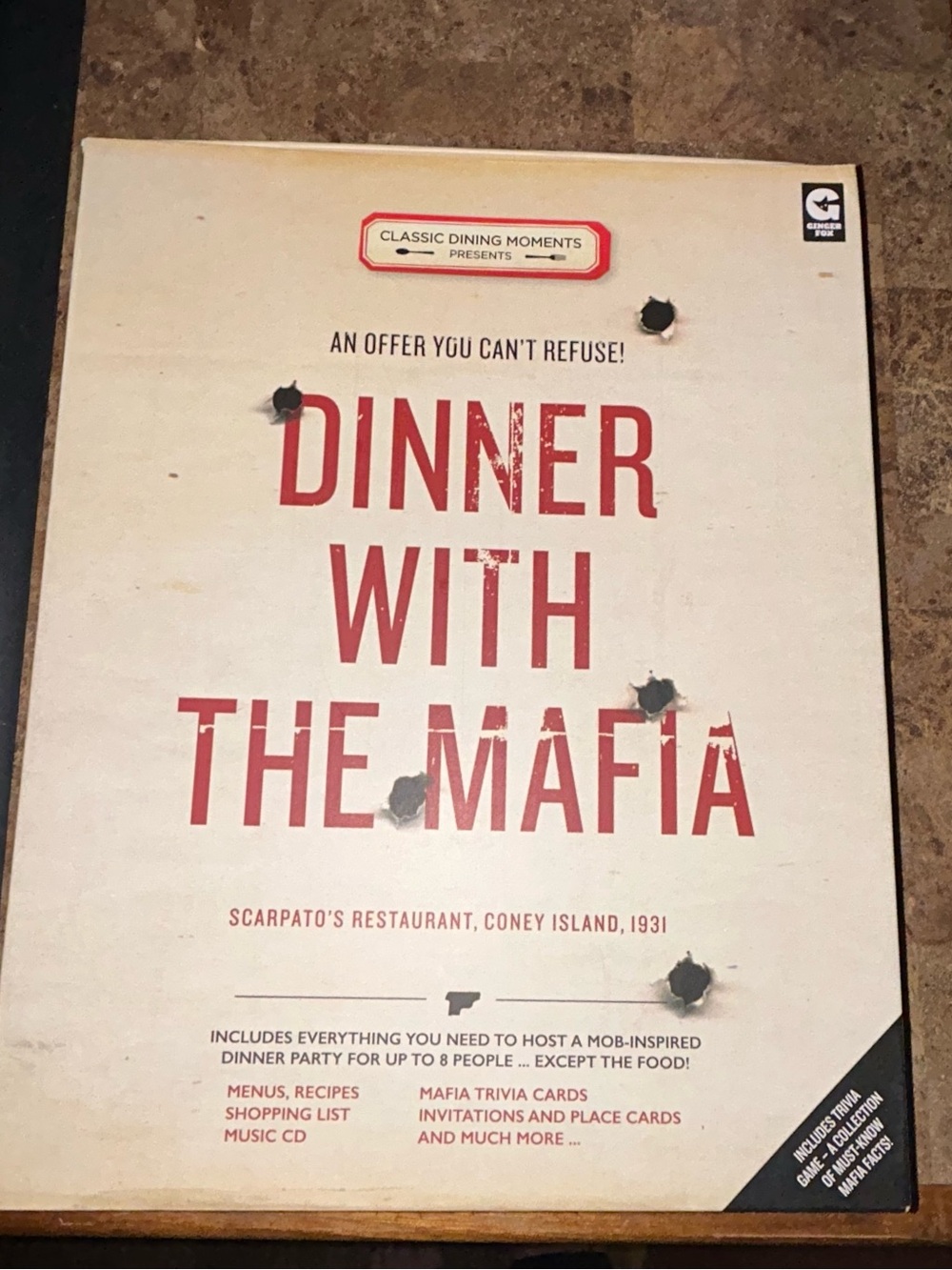Dinner With The Mafia Party Game